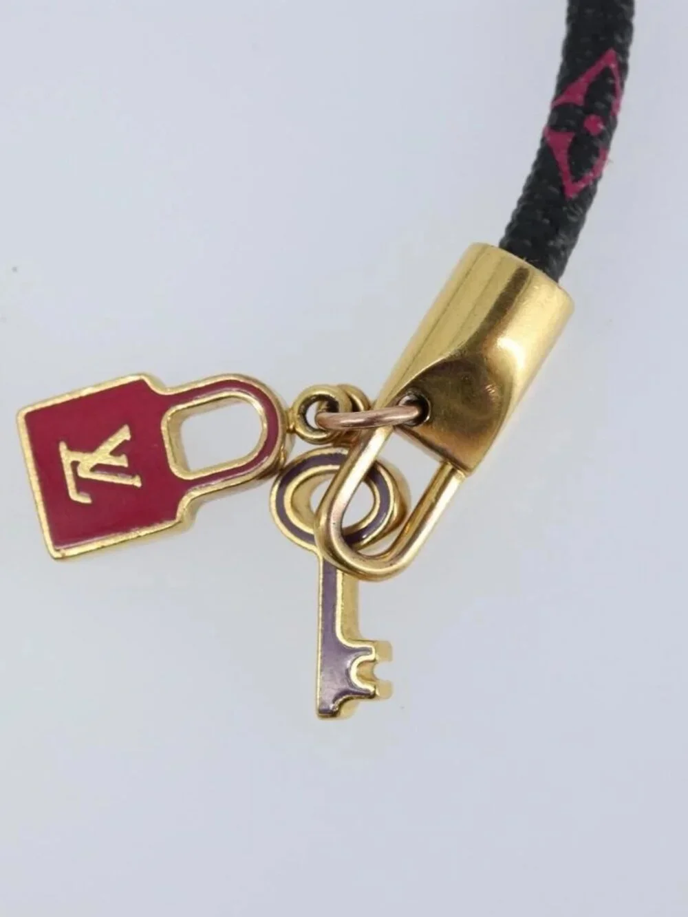 LOUIS VUITTON Multicolor Bra Rubbed Lach It Bracelet Black M6603F Auth ka2772M - Picture 6 of 13